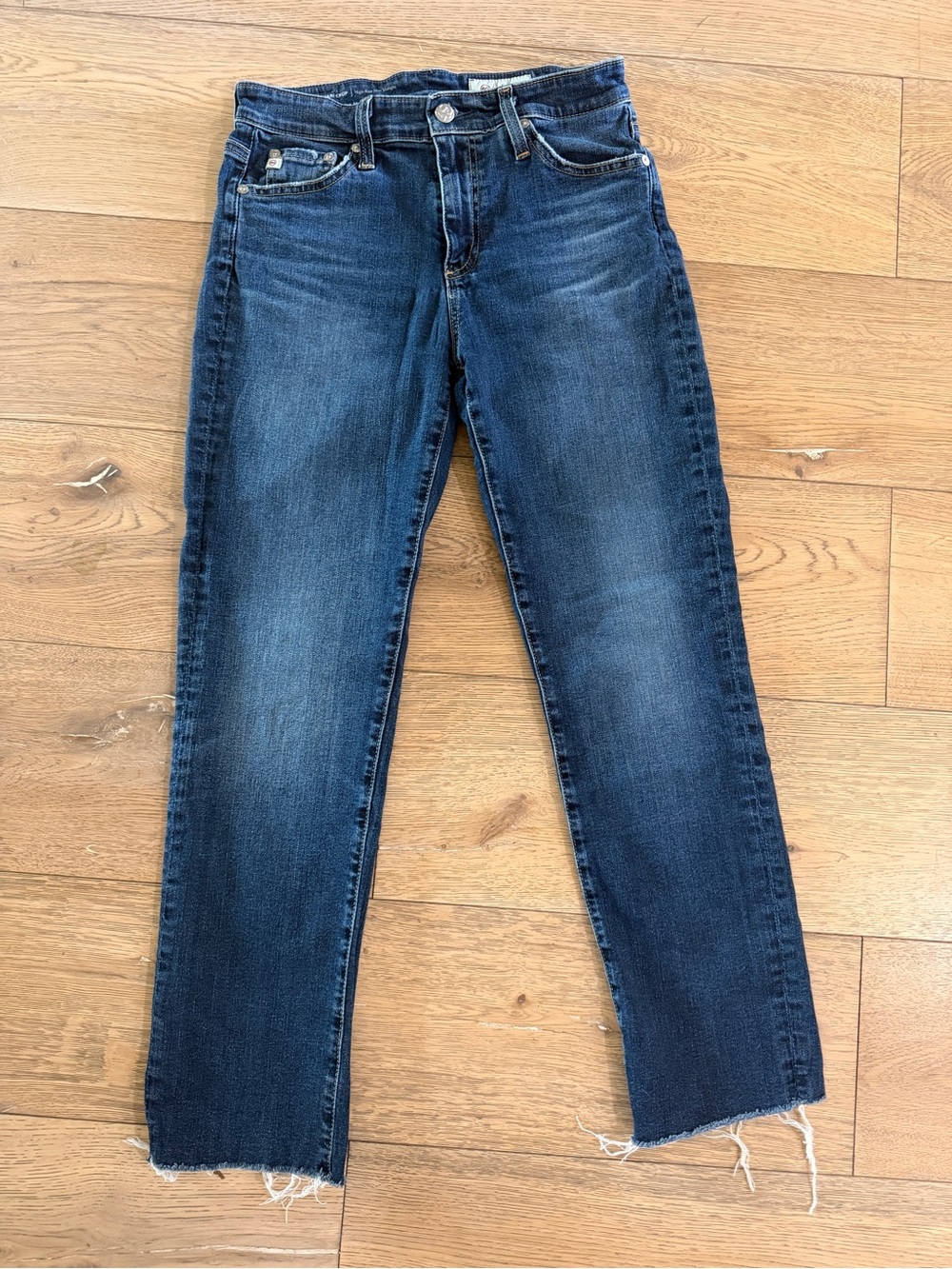 AG Mari Slim Straight Raw Hem